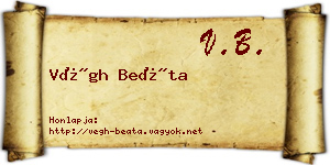 Végh Beáta névjegykártya